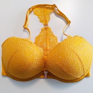 PINK Victoria's Secret Yellow Date Push Up Bra 32E